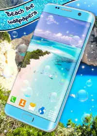 Beach Live Wallpaper 🌞 Sand and Water Wallpapers Screen Shot 0