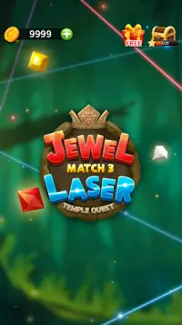 Jewel Match 3 Puzzle: Misión de bloque láser Screen Shot 9