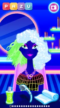 Girls Hair Salon Glow - Hairstyle games for kids Screen Shot 4