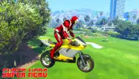 Superheroes Stunt Rider Bike Racing motorcycle Screen Shot 0