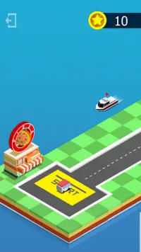 Pizza Delivery- Car Crossing Screen Shot 1