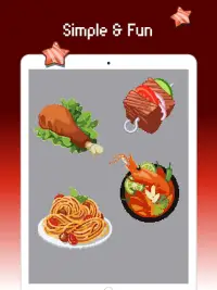 Warna makanan dengan nomor: pewarnaan seni Pixel Screen Shot 9