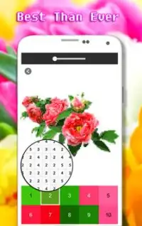 Flower Art Coloring By Number - Pixel Screen Shot 1