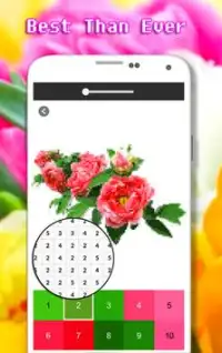 زهرة فن التلوين حسب الرقم - بكسل Screen Shot 1