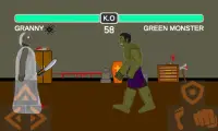 2D Granny x Green Monster Fighting Game Screen Shot 1