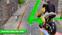 Flying Robot Bike Hero - Vegas Crime City Games Screen Shot 3