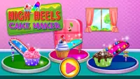 Cake Maker tacchi alti: giochi di cucina da forno Screen Shot 0