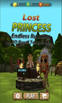 Lost Princess Endless Running - 3D Royal Temple Oz Screen Shot 0
