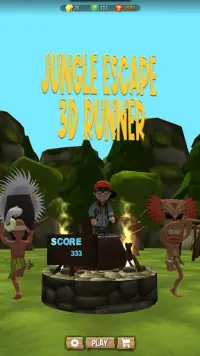 Escape jungle 3d runner Screen Shot 3