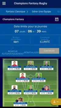 Champions Fantasy Rugby Screen Shot 1