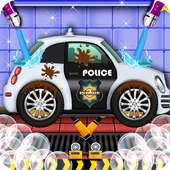 Police Multi Car Wash: Design Truck Repair Game