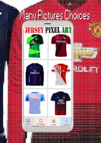 Football Jersey Color By Number-Pixel Art 2021 Screen Shot 3