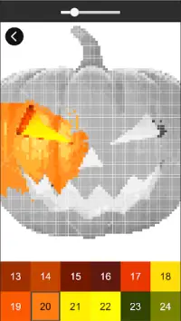 Pixel Art Halloween Color By Number Screen Shot 1