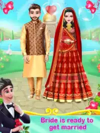 النمط الهندي ماكياج الزفاف-تحول الهندي لعبة Screen Shot 4