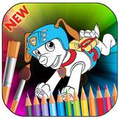 Coloring game to draw paw