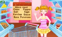पाक कला बर्गर और आलू : लड़कियो के लिए खेल Screen Shot 0