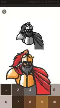 Pixel Art-Knight-Coloring By Numbering Screen Shot 2