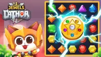 Jewels Thunder Cat Match 3: Lost Temple Screen Shot 16