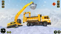 Snow Excavator Sim Crane Game Screen Shot 2