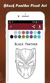 Black Panther Pixel Art Screen Shot 1