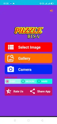 BTS V Puzzle Game Taehyung offline Screen Shot 1