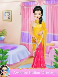 Indiase bruid Fashion Wedding sari's en make-up Screen Shot 0