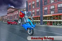 Moto Robot Pizza Delivery 3D Screen Shot 2