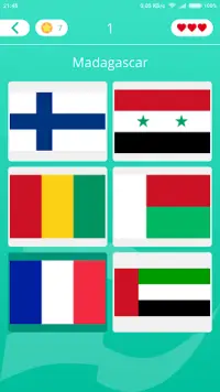 세계 국가 깃발 : 추측 퀴즈 & 퍼즐 - 지리 게임 Screen Shot 3