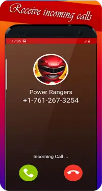 video call from power's rangers, and chat prank Screen Shot 6