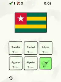 Länder Afrikas -Quiz: Karten, Hauptstädte, Flaggen Screen Shot 7