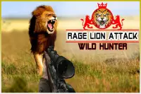 Raiva, leão, ataque: caçador Screen Shot 0