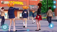 jogo sim menina colegial anime Screen Shot 6