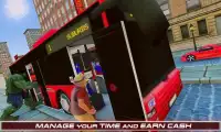 superhéroe pasajero autobús conducción simulación Screen Shot 5