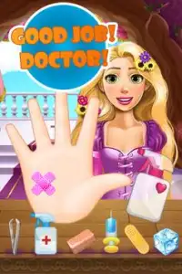 Long Hair Princess Hand Doctor Screen Shot 1