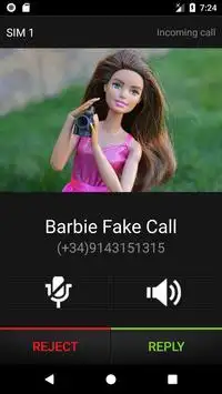 Barbie Fake Call Screen Shot 2