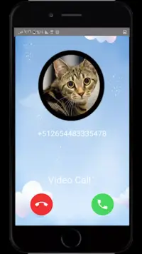 fake call from cat Screen Shot 0