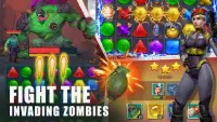 Zombie Puzzle Combat: Match-3 RPG Quest Screen Shot 2
