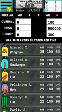 Waterpolo Manager FREE Screen Shot 5