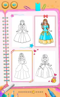 Princess Coloring Book: Magic Color by Number Screen Shot 6