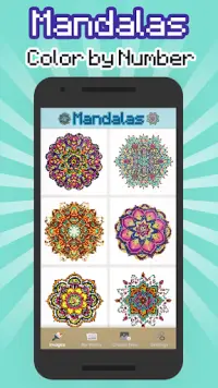 Mandalas color by number - Mandala pixel art Screen Shot 0