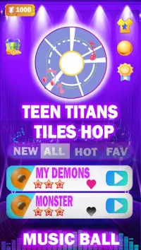 Teen Titans Tiles Hop Screen Shot 0