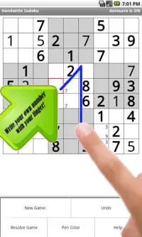 HandWrite Sudoku Free Screen Shot 0