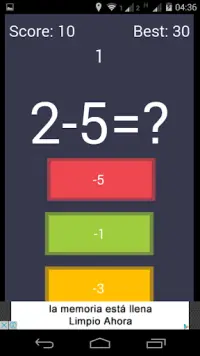 Speed Math Game (Free) Screen Shot 2