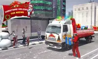 Santa Pengiriman hadiah Truk 3D Game Natal Screen Shot 0