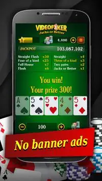 Video Poker Jacks or Better Casino Card Game Screen Shot 0