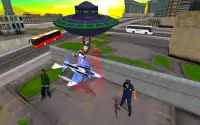 Flying UFO Robot Game:Alien SpaceShip Battle Screen Shot 17