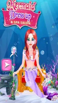sirena princesa vestir y cambio imagen uñas juego Screen Shot 0