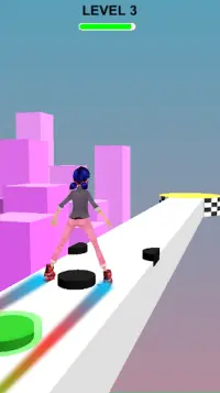 Lady Sky Run Surfer - 3D Running Game Screen Shot 0