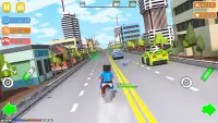 Blocky Bike Rider: Moto Racing Screen Shot 1