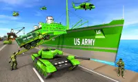 US Army Transporter: Ship & Tank Simulator Games Screen Shot 1